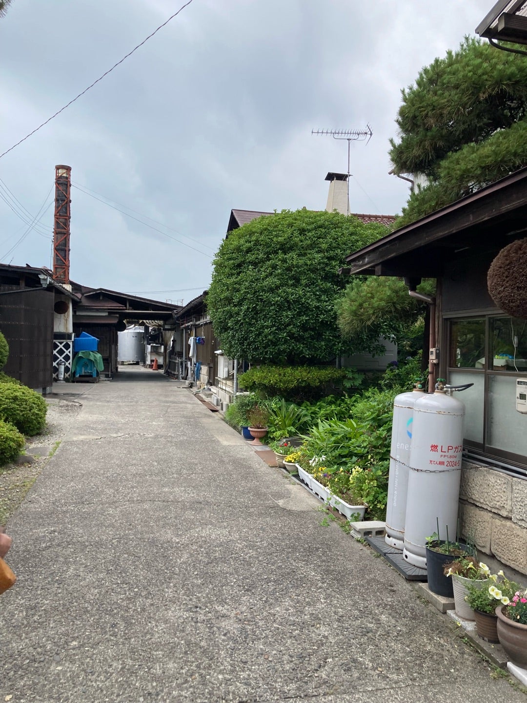 写真:間口が狭く、奥が長い